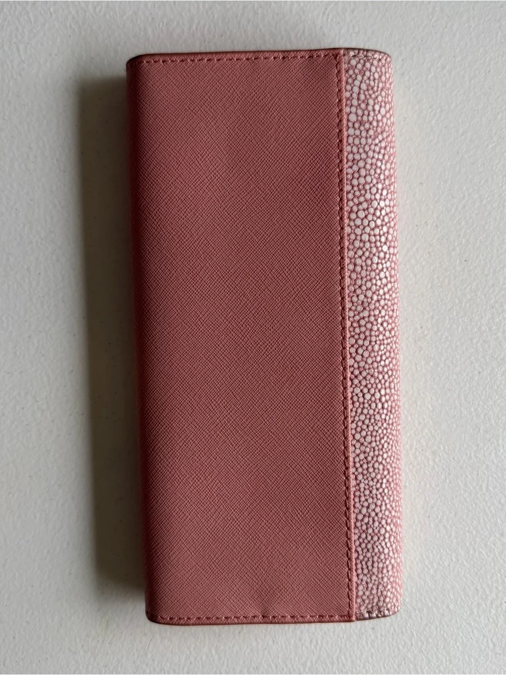 Michael Kors Juliana Saffiano Leather Large Flap Leather Wallet-Pale Pink